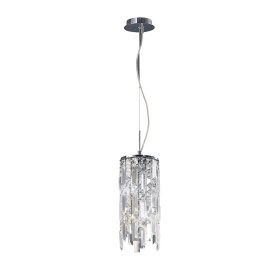 Maddison Polished Chrome Crystal Ceiling Lights Diyas Single Crystal Pendants